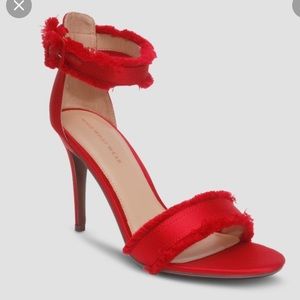Who What Wear Red Strap Heels